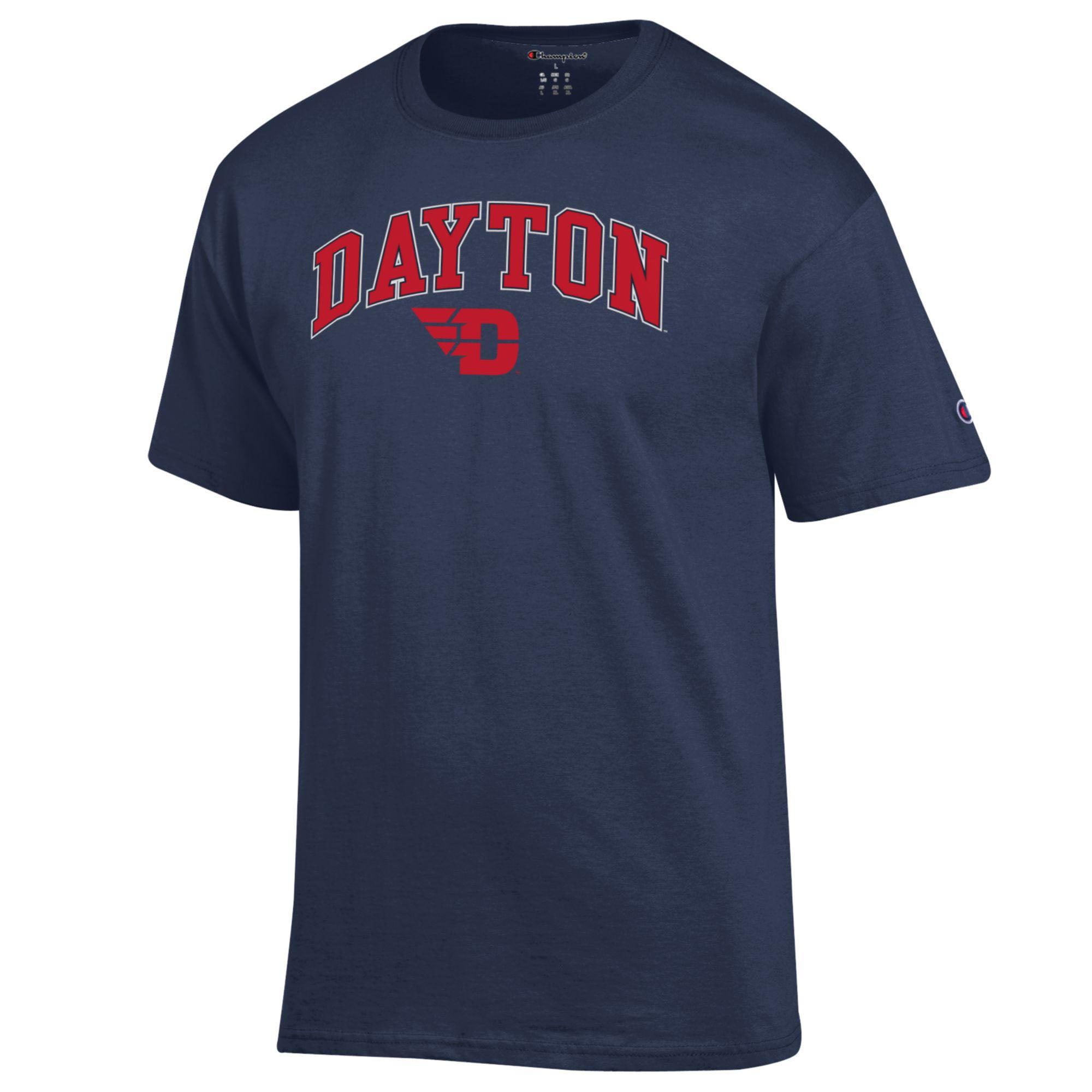T-shirt homme Champion Navy Dayton Flyers avec logo en arc
